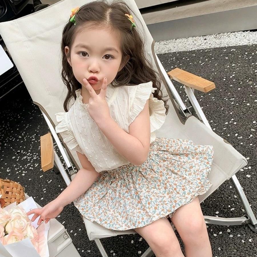 ❤️Annie❤️女童碎花裙套裝 童裝 女童洋裝 女童碎花連身裙 女童套裝 女童夏裝兩件套 女童裙子 小童中童大童