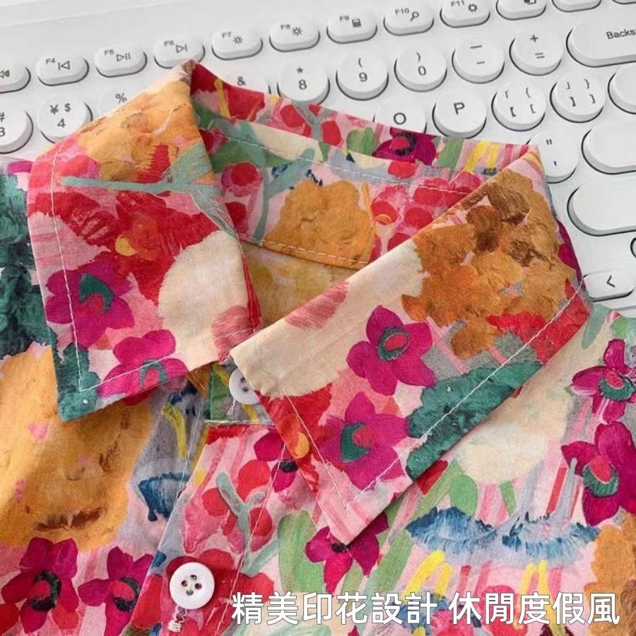 ❤️Annie❤️男童花襯衫上衣 童裝 兒童襯衫 兒童衣服 兒童休閒上衣 兒童短袖短褲 男童外搭外套 沙灘衣 夏衣夏褲