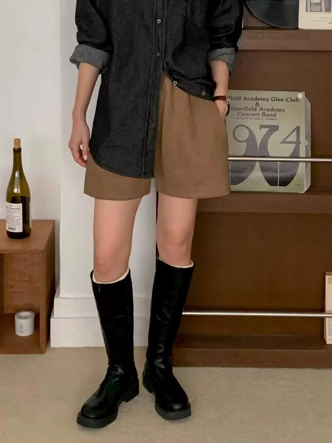 質感麂皮百搭短褲