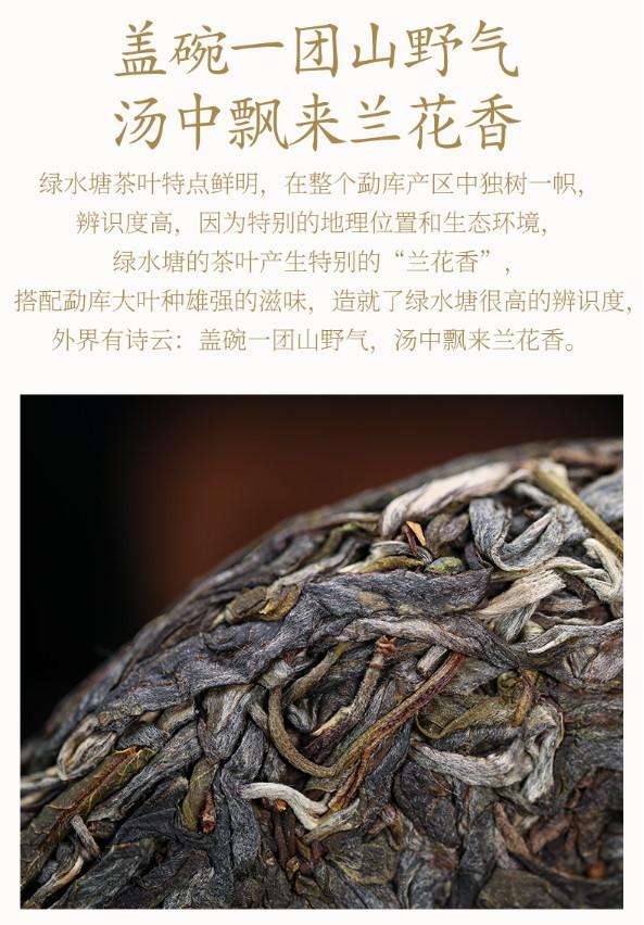 普洱茶生茶 [彩程] 2019年 手寫書法珍藏版 綠水塘古樹茶 357克 生餅