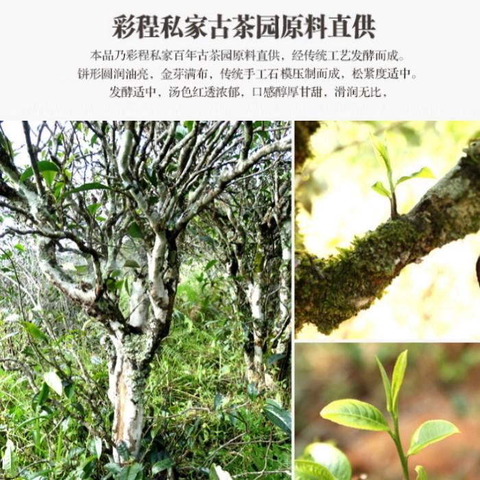 普洱茶熟茶 [彩程] 2015 彩程 無極大韵 極味 古樹普洱茶 500克