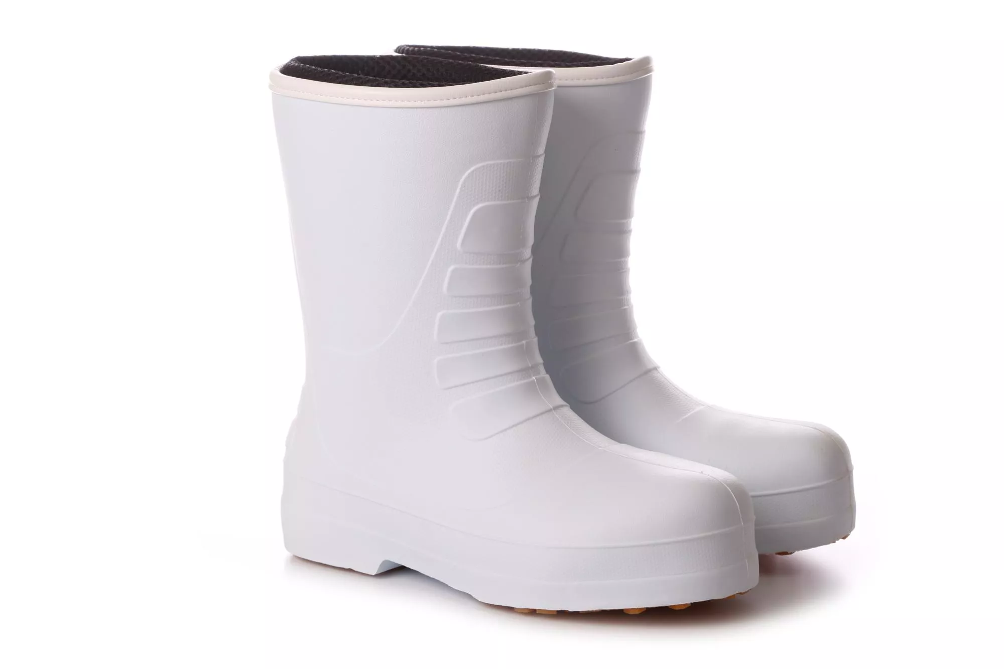 日本Hyper V，殘渣不卡縫設計，極限防滑，輕量高筒工作雨鞋DSV-3600WH月白