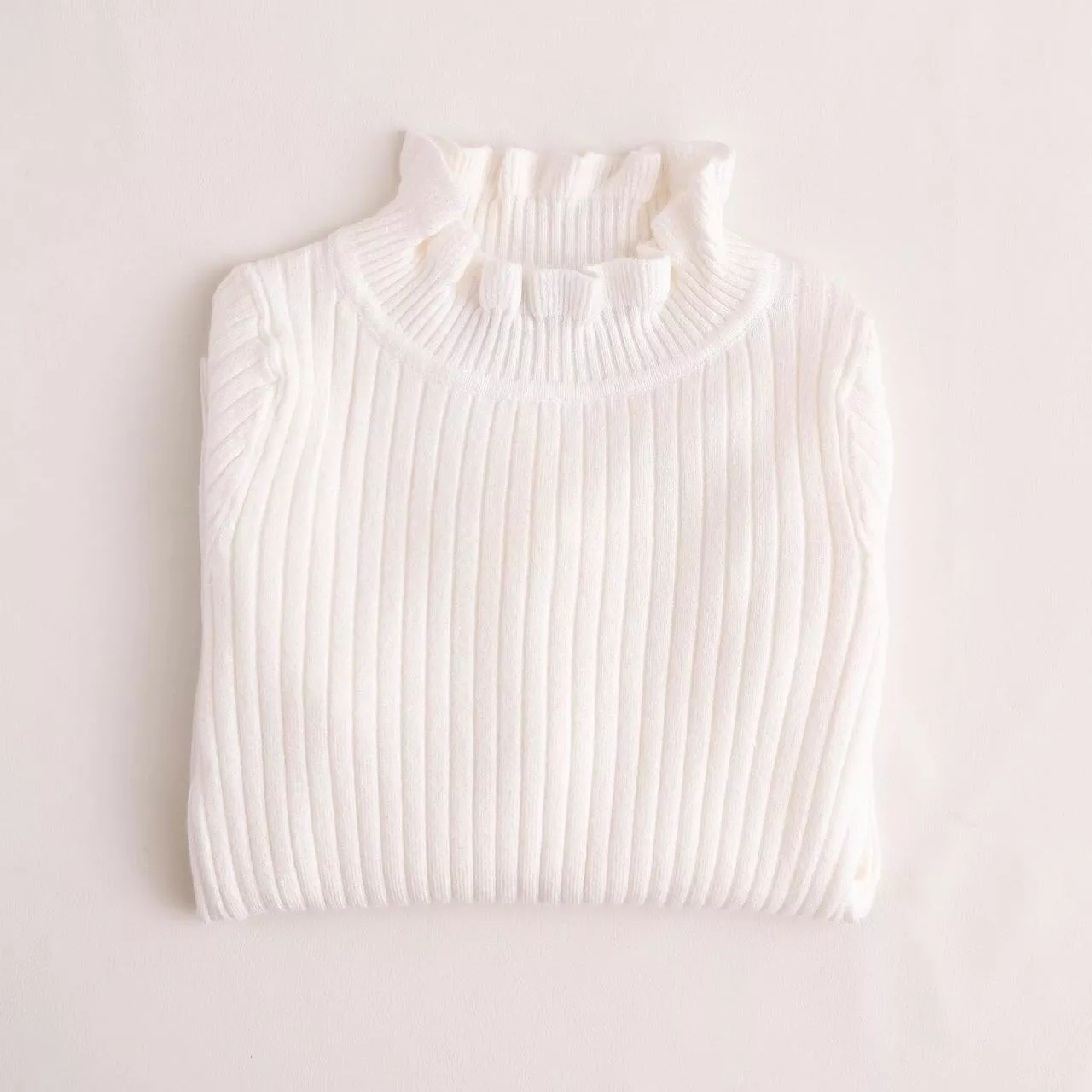 法式公主領針織上衣 (白)