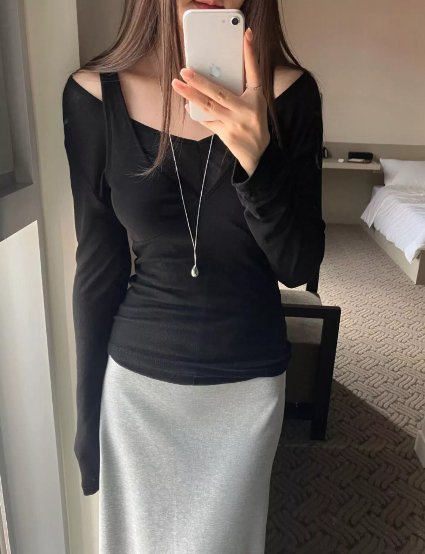 《Cafe Breeze Top》正韓天絲羊毛set