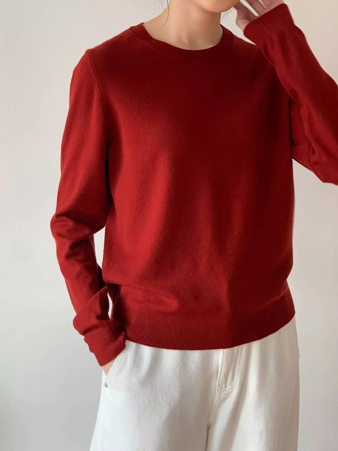 正韓基礎圓領薄針織