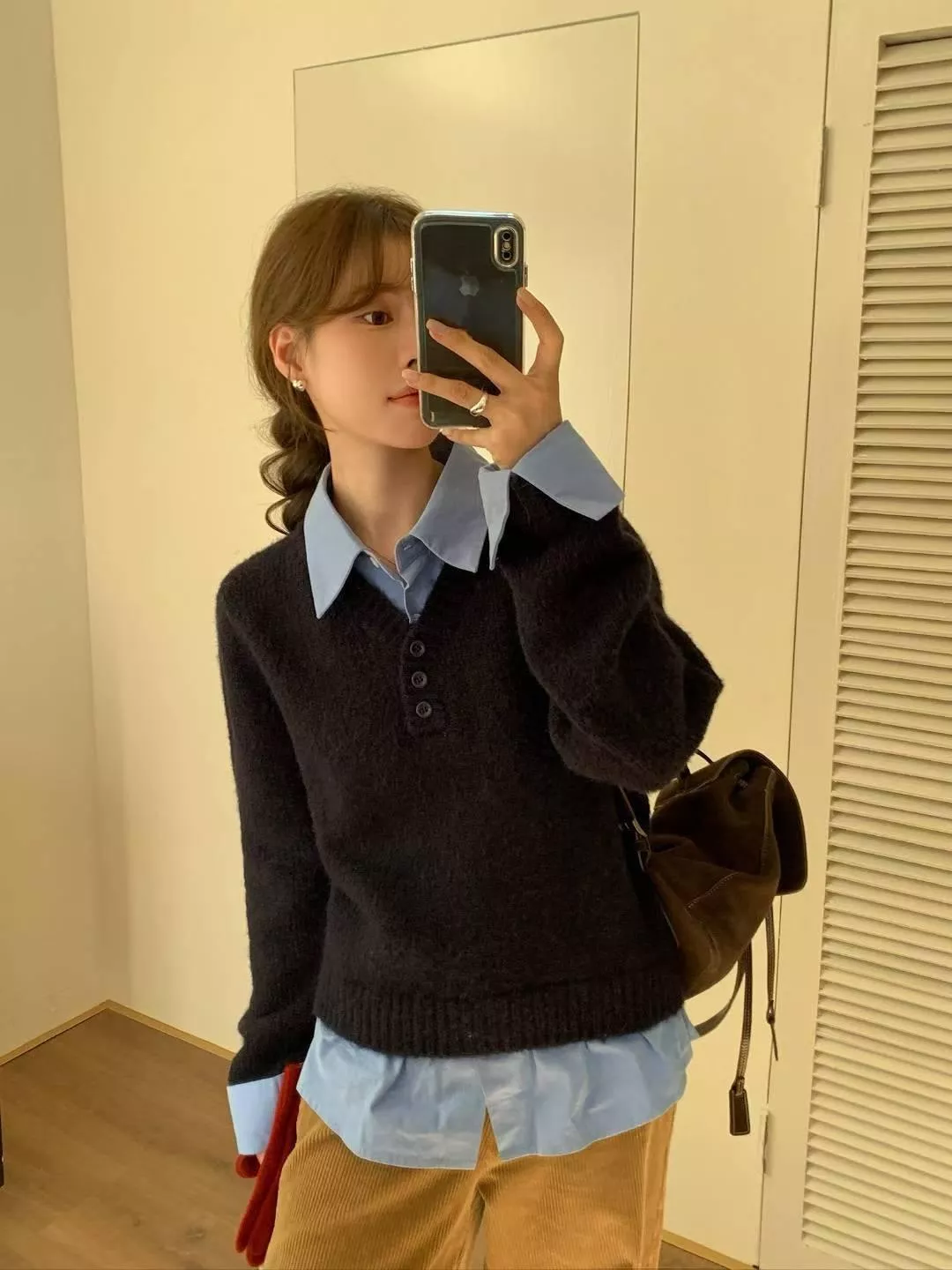 《圖書館的週末》正韓學院風假兩件上衣