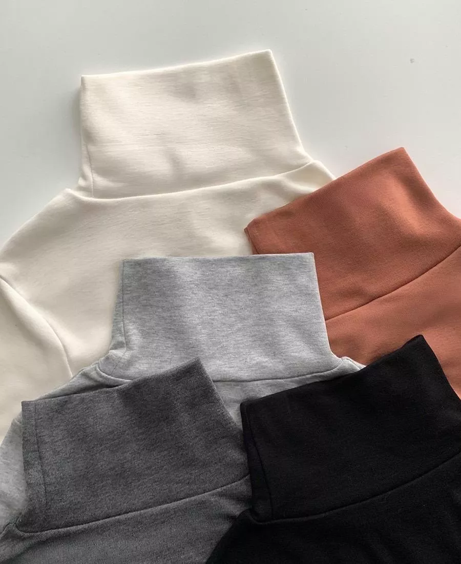 《落日餘暉》正韓棉質半高領上衣