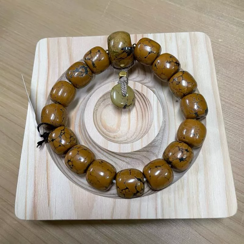 原礦 綠松石 12mm+ 手串（無水，無油，無優化）53g