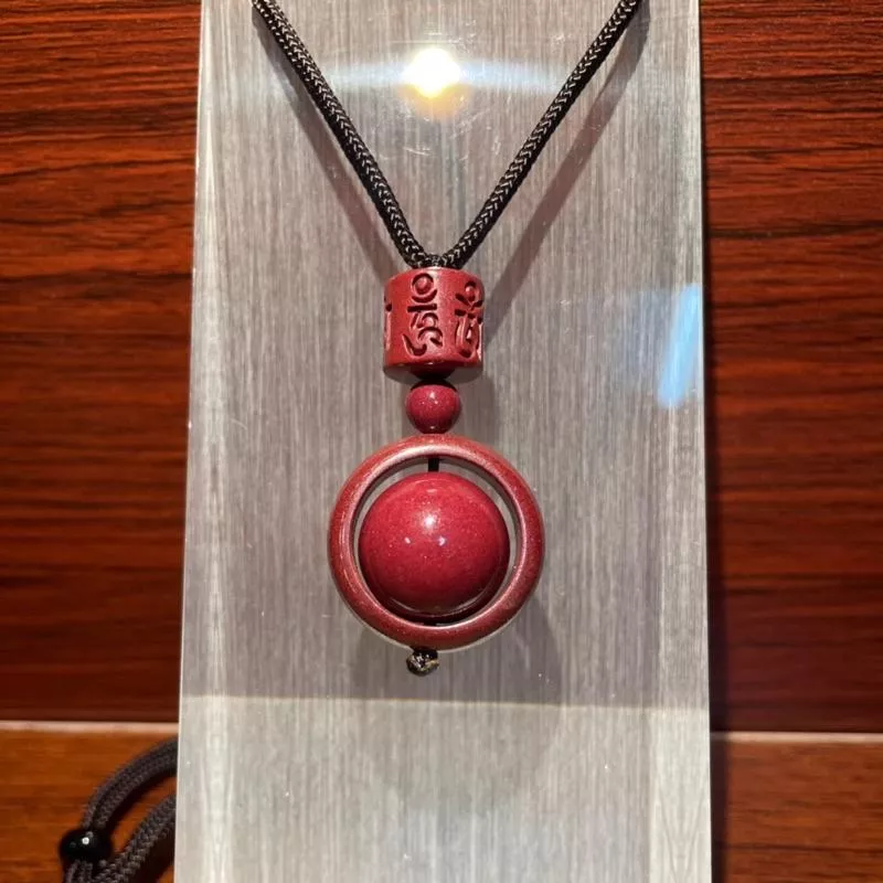 硃砂 時來運轉 吊墜 項鍊 轉運珠 避邪 擋煞