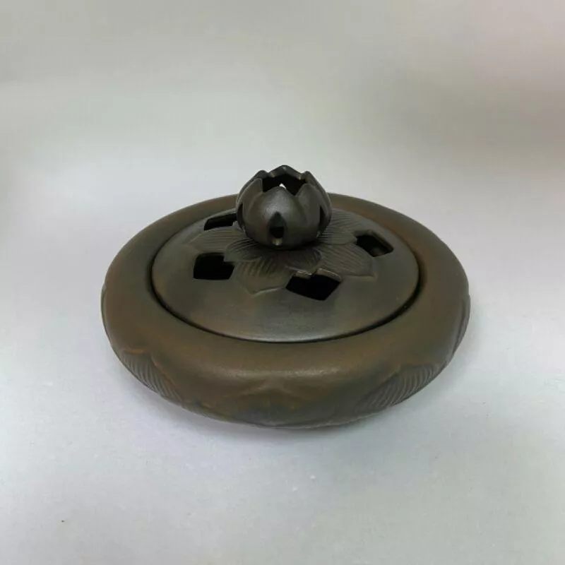 蓮花 荷花 陶瓷造型香爐 宣德爐
