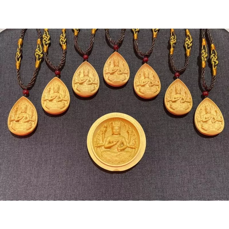 愛染明王 木雕吊墜 小佛牌