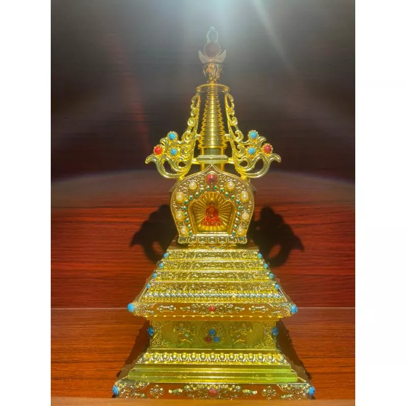 菩提塔 舍利塔 銅合金 21cm