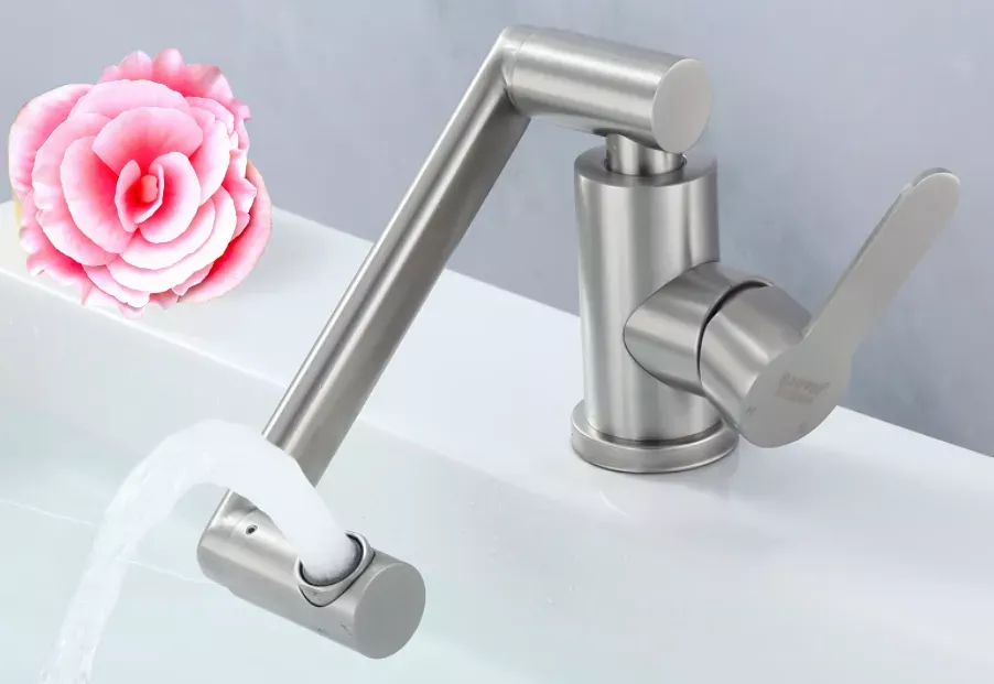 旋轉出水面盆自由龍頭