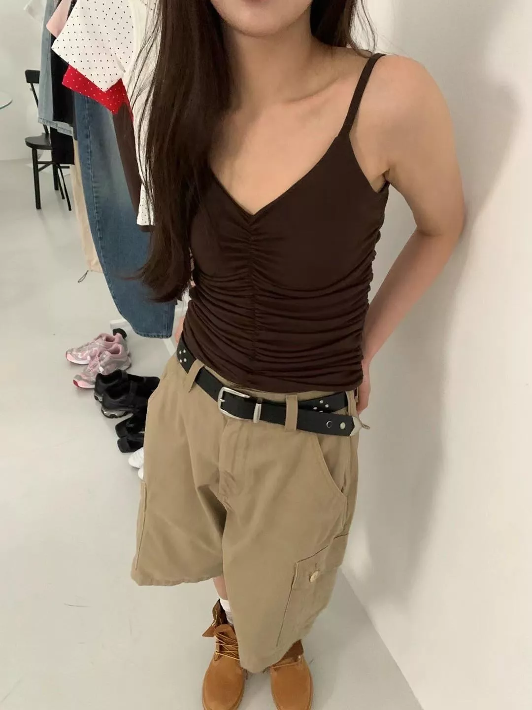 Skyler🇰🇷FORMAL皺皺小性感V背心