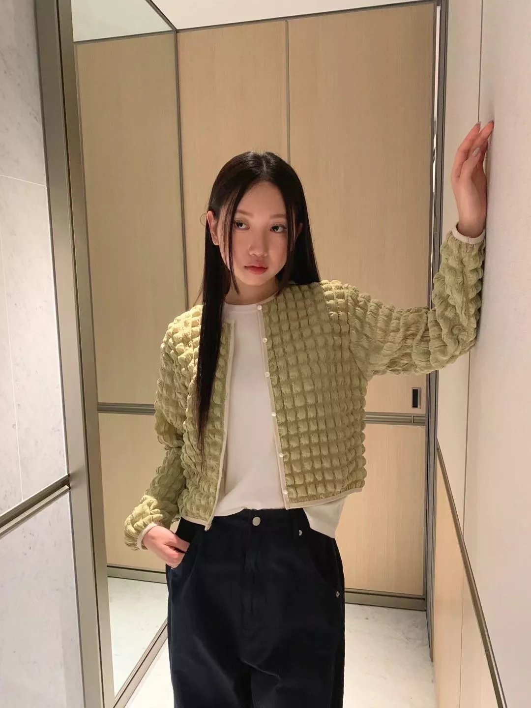 Skyler🇰🇷 FORMAL 泡泡編織針織外套