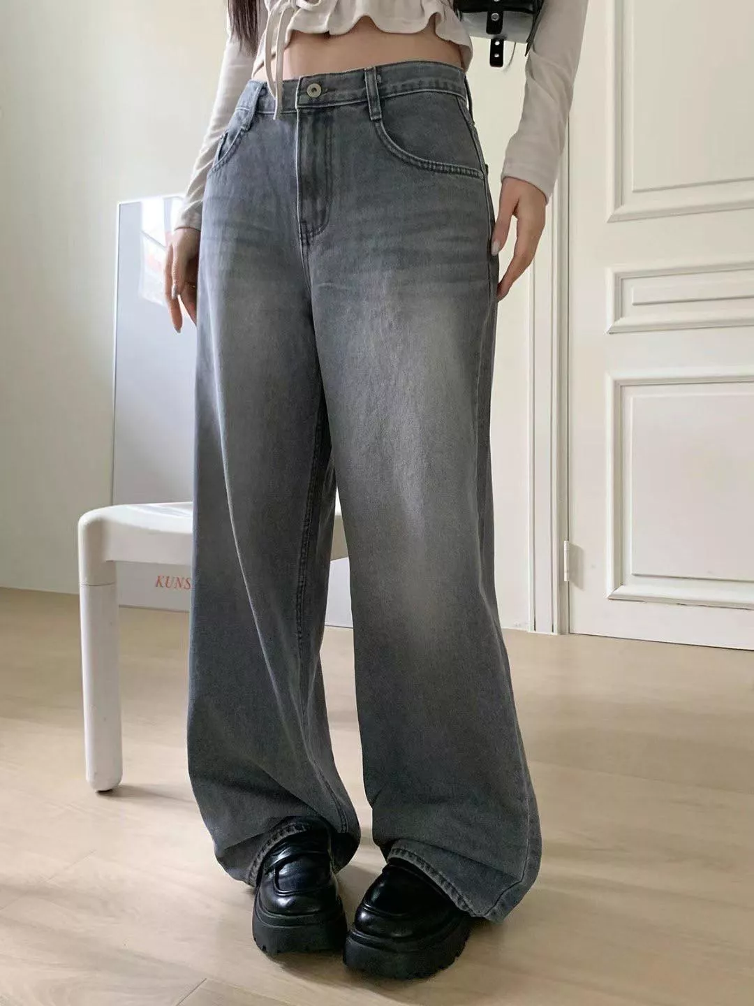 Skyler🇰🇷 顯瘦遮肉肉闊腿褲