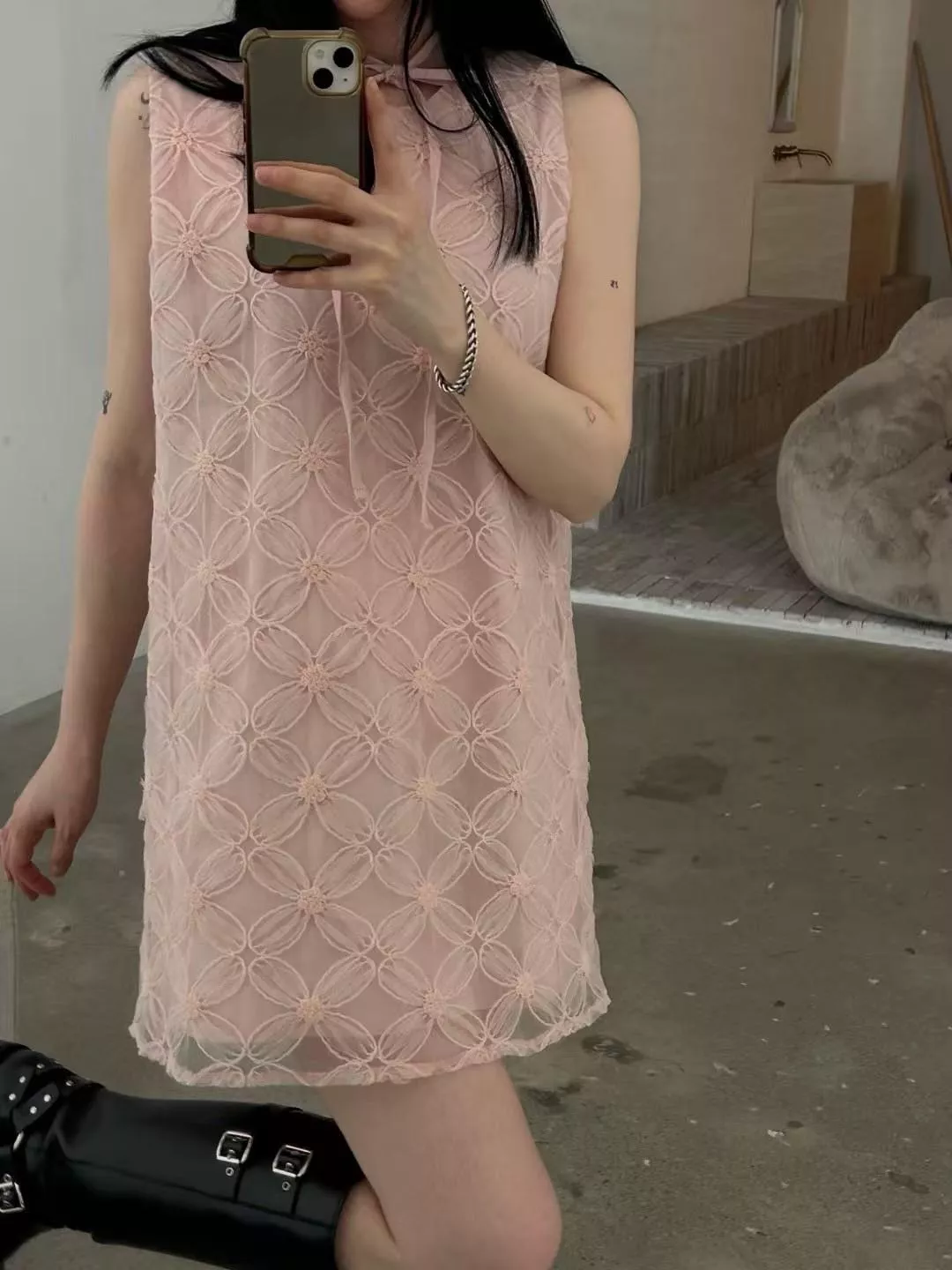 Skyler🇰🇷 蕾絲蝴蝶結無袖洋裝