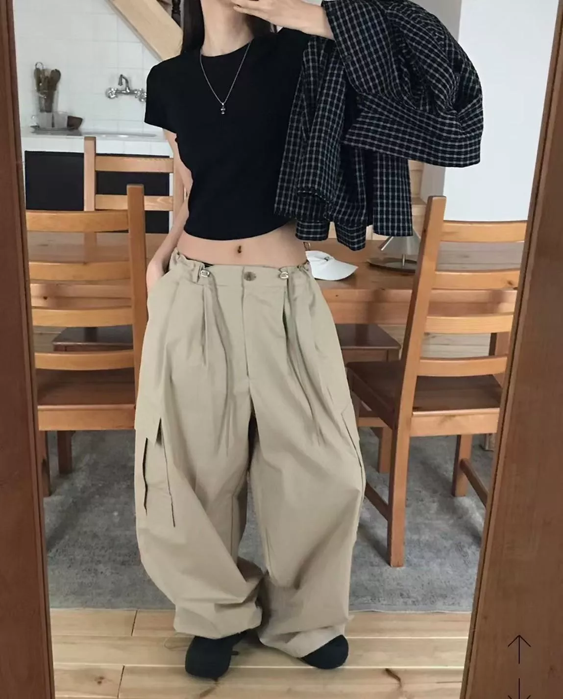 Skyler🇰🇷 抽繩多口袋寬褲