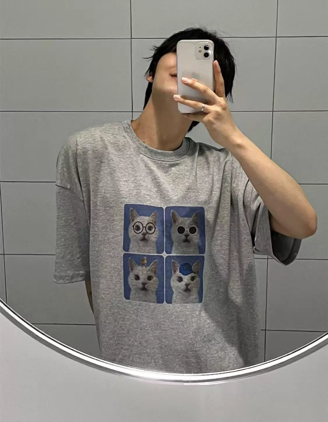 Skyler🇰🇷 貓咪拼圖印花短T
