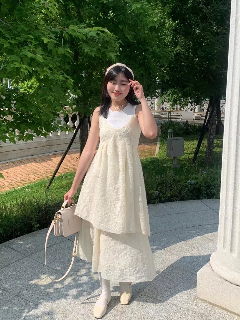 羽毛仙子海島風情長洋裝