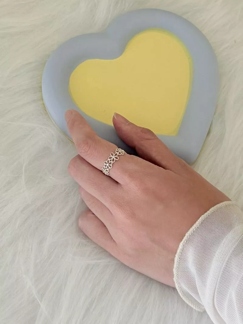 微光綻放花朵戒指｜飾品