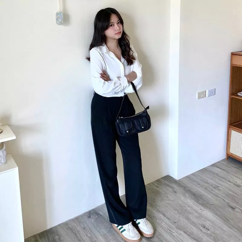 垂墜感滿分四季必備修身西裝褲｜落地褲｜無鬆緊