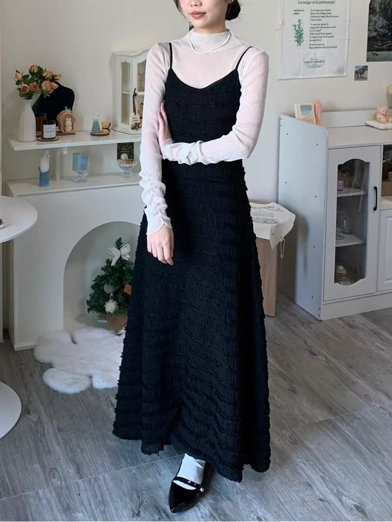 City lover細肩吊帶洋裝｜聚會｜咖啡廳｜肩帶可調