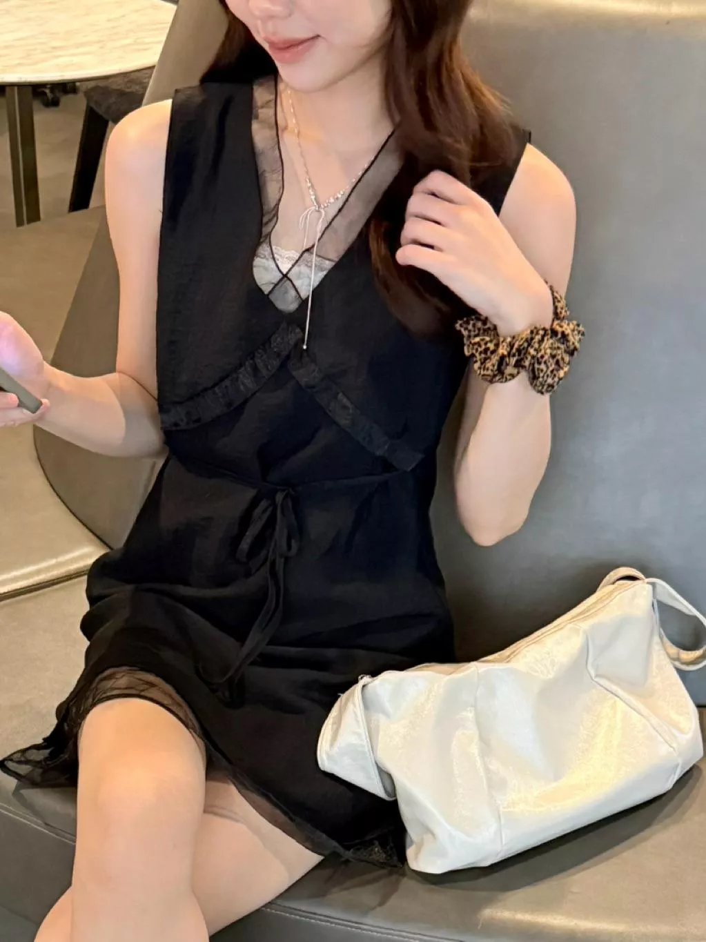 豹紋復古大腸圈｜髮圈｜頭飾