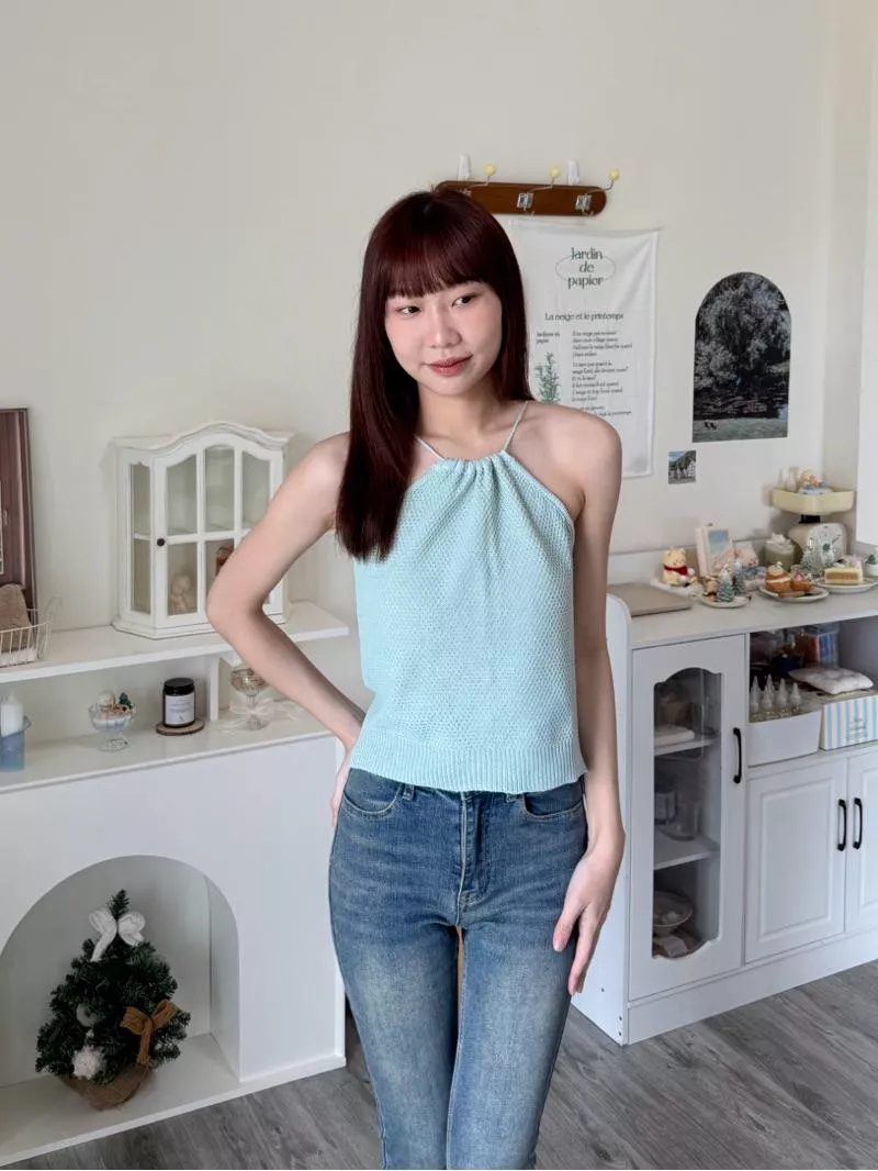 夏日多巴胺度假感削肩背心｜出遊｜休閒