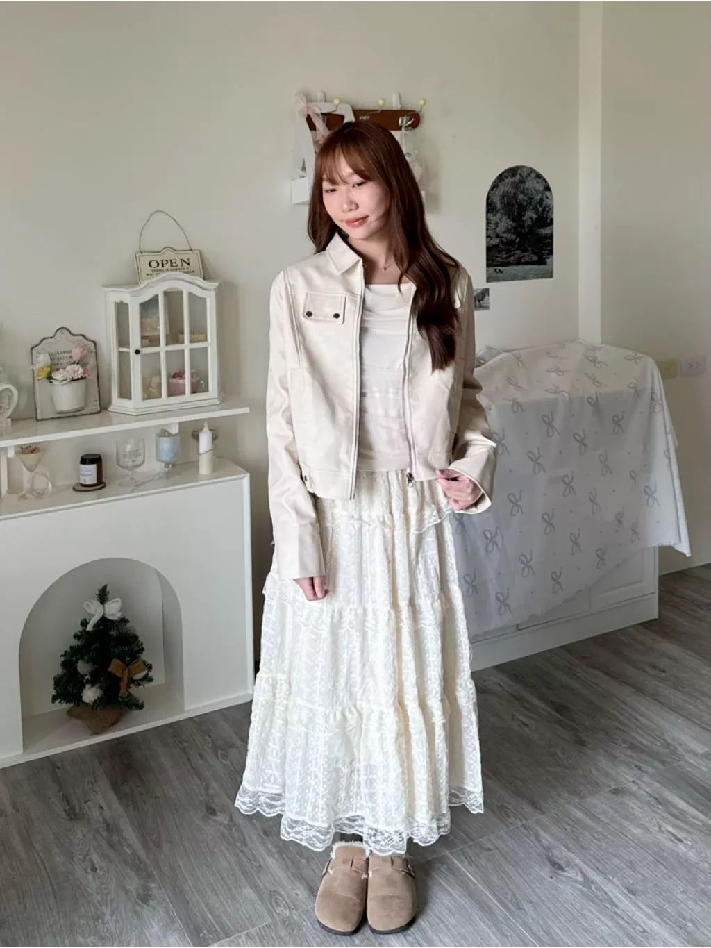 首爾甜酷短版皮外套