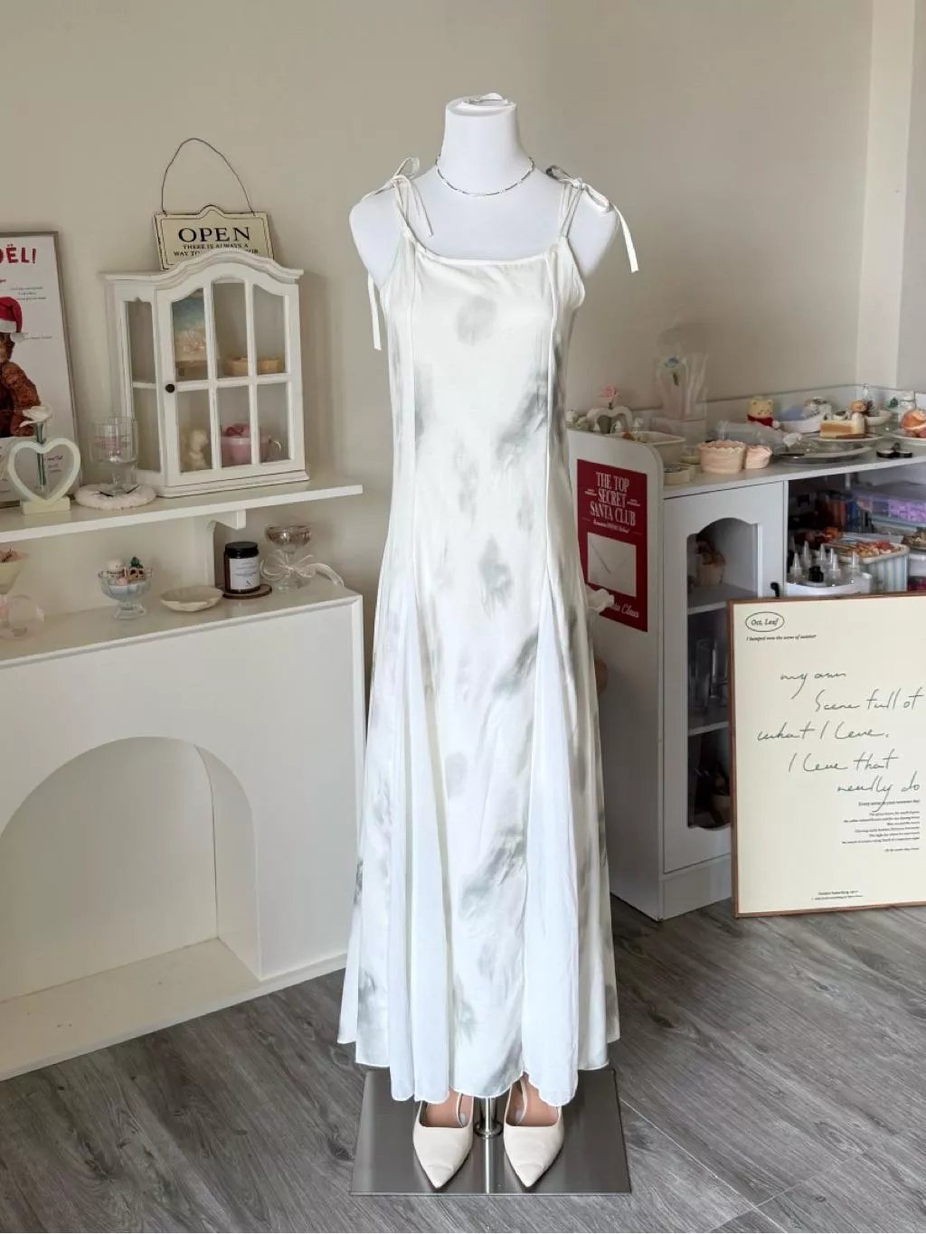 [現貨] 暈染夢境透紗雪紡長洋裝