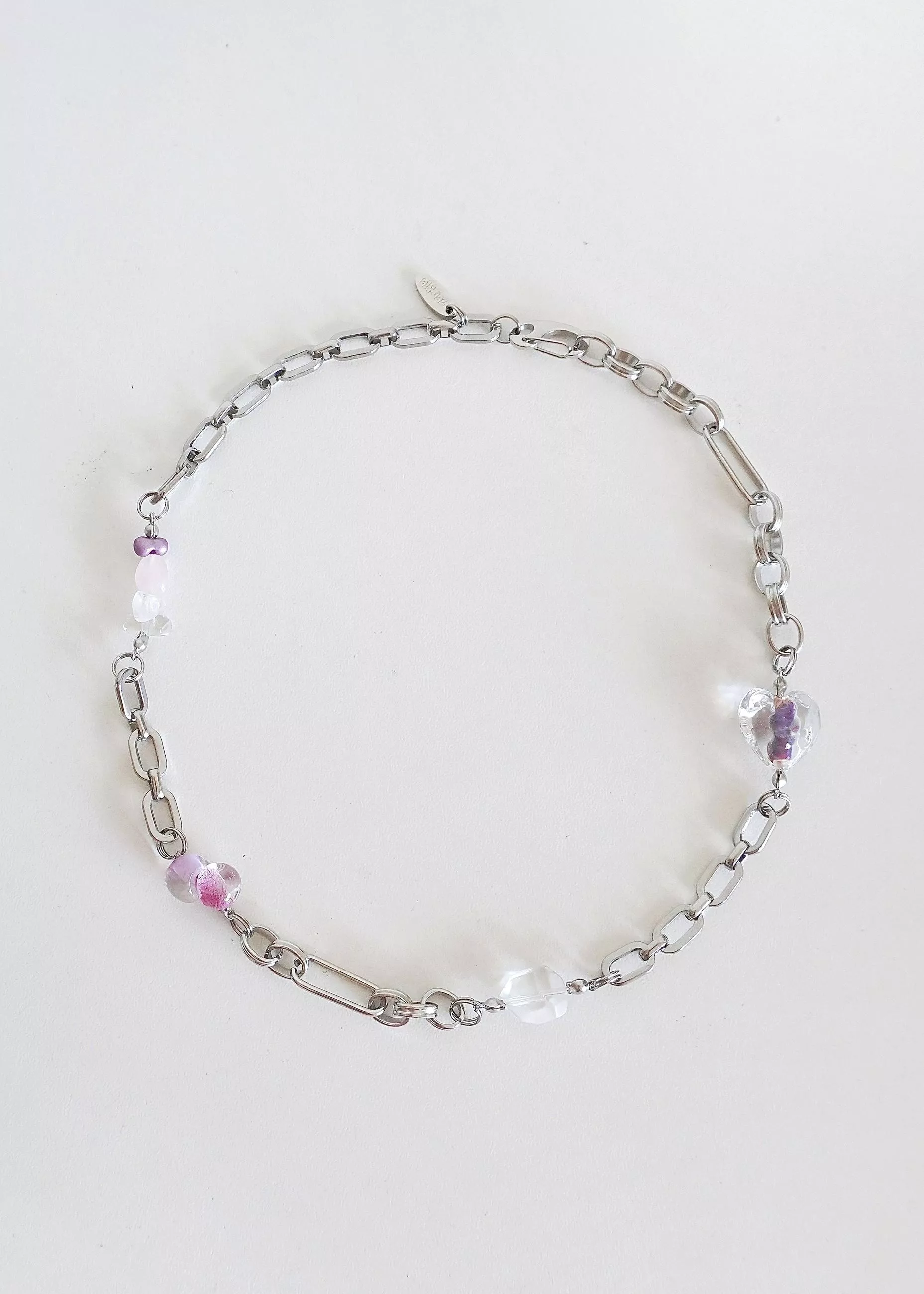 ONE OF ONE 限定｜003 粉紫愛心項鏈