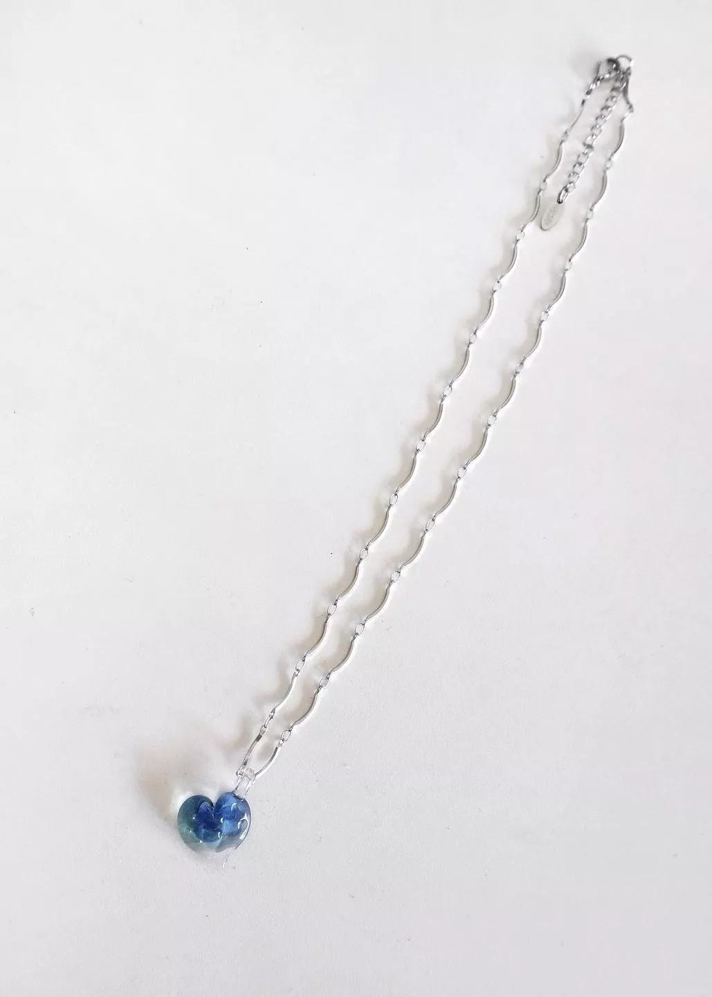 ONE OF ONE 限定｜005 藍色琉璃愛心項鏈