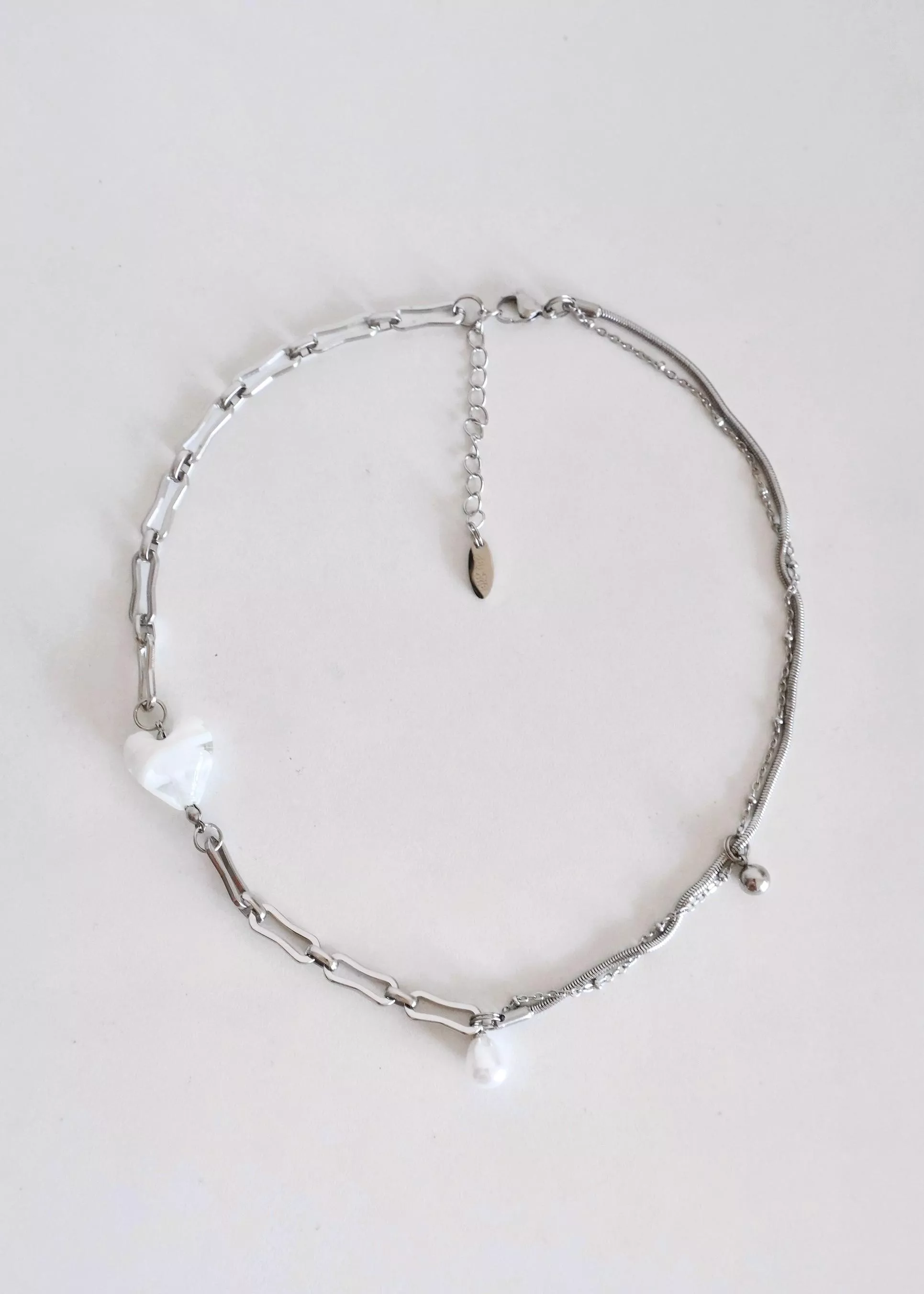 ONE OF ONE 限定｜002 白色愛心線條項鏈