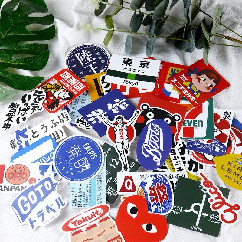 𝐌𝐞𝐨𝐰𝐂𝐡𝐢𝐥𝐥🐾 42張入♡現貨M056日本街頭潮流招牌logo貼紙組