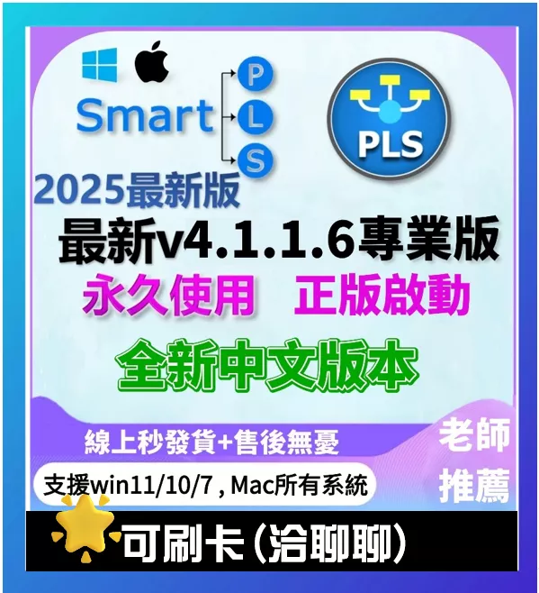 🔥24h線上出貨🔥SmartPLS 軟體最新版v4.1.1.6專業版支援 SPSS Amos 29 28 27 26