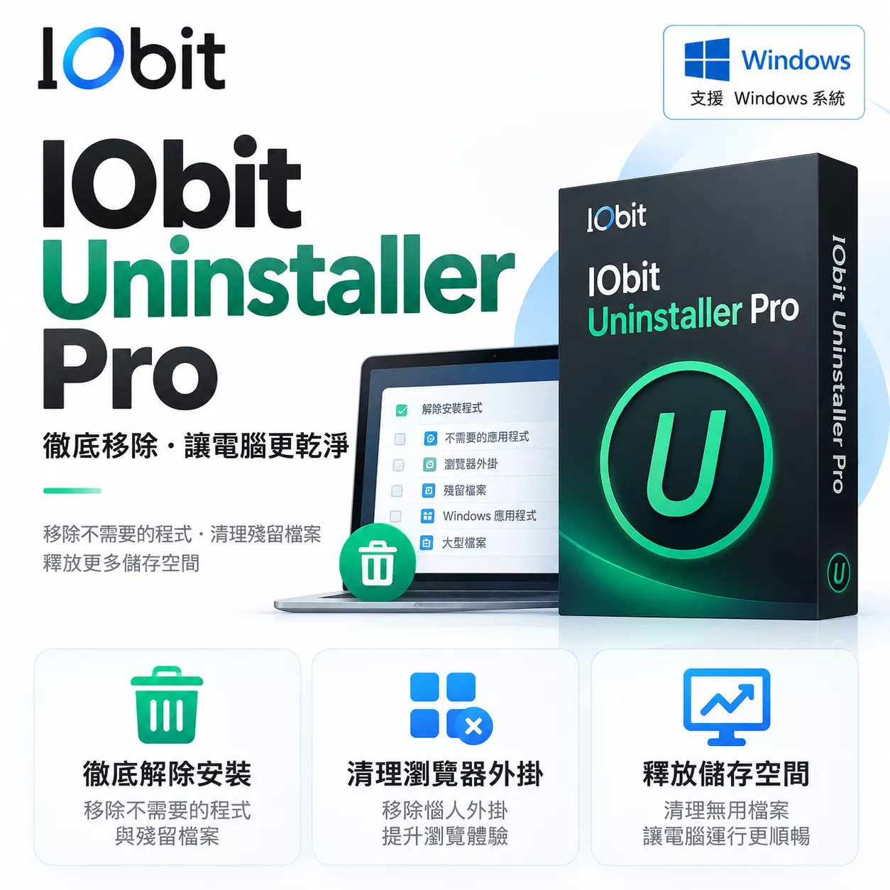 🔥IObit Uninstaller Pro  🔥WIN ✨軟體刪除工具✨永久使用 ✨移除程式並清理相關殘留✨
