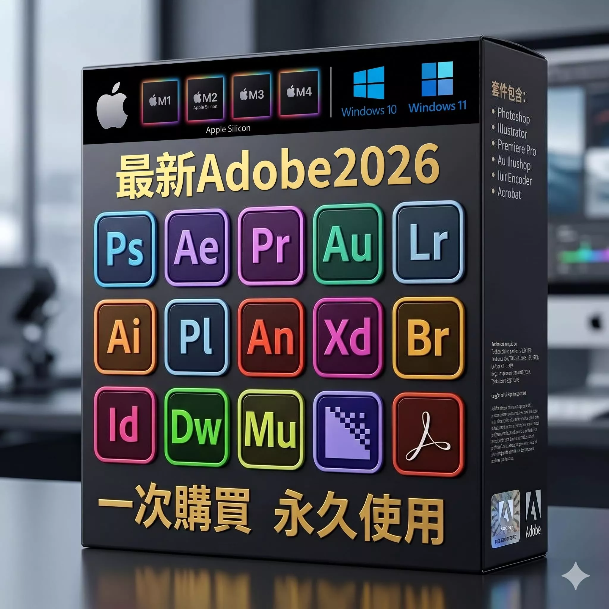 🔥 Adobe 系列🔥全家統 PS AI AE PR AU LR DE  ID