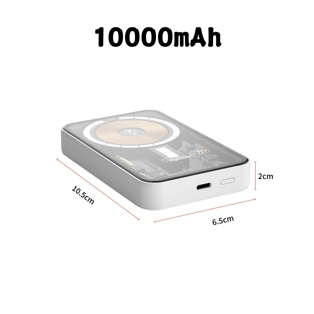 Wephone 工業風 透明 磁吸 行動電源 | 快充 大容量 磁吸 Magsafe 多功能 萬用充 充電寶 移動電源