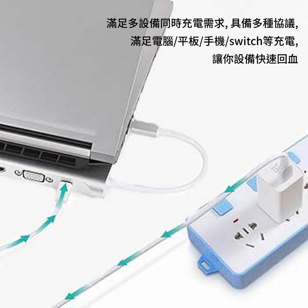 Wephone 65W 三孔 PD 快充頭 雙USB-C+USB-A 充電器 GaN 氮化鎵 BSMI 認證