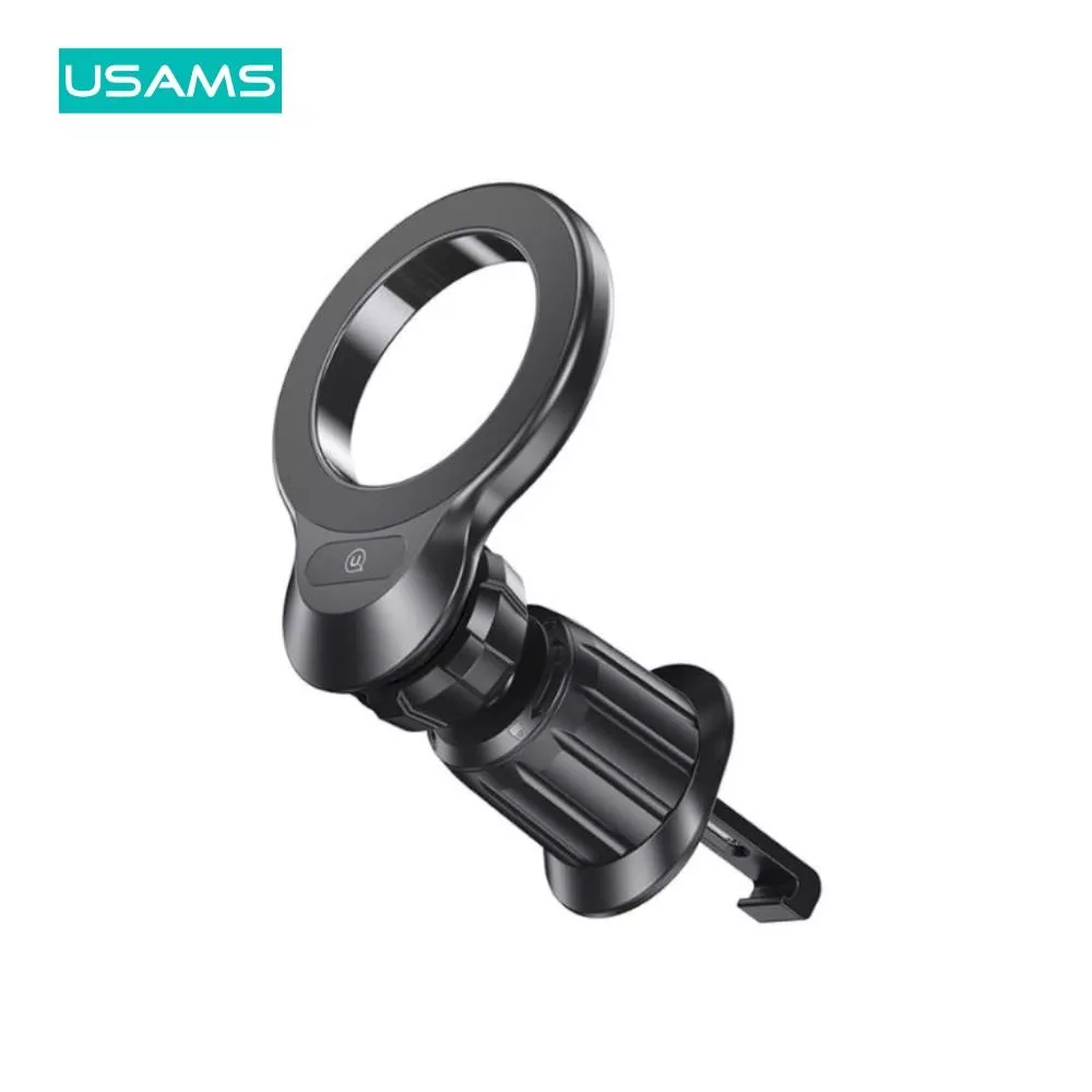 USAMS 磁吸出風口車載手機支架 | 穩固 掛勾式底座 360旋轉 汽車 磁吸環 適用所有手機
