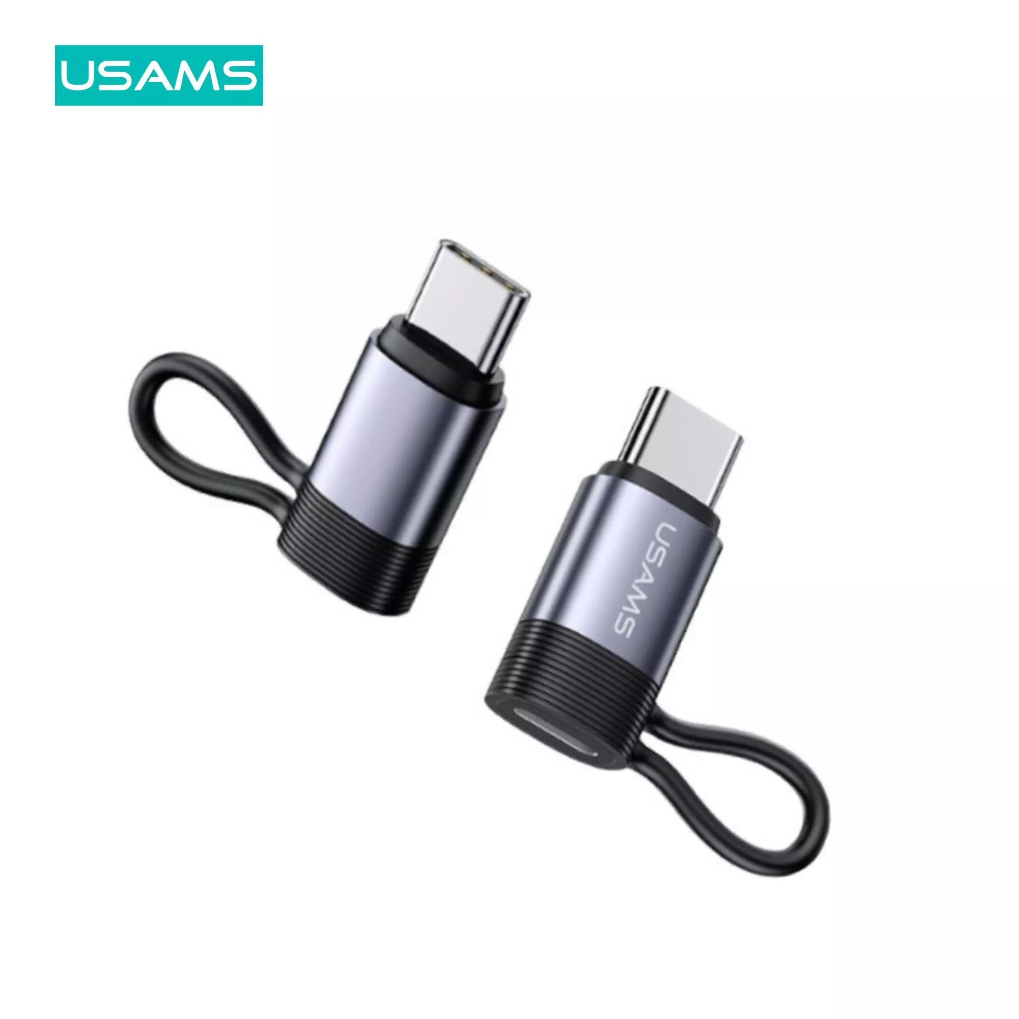 USAMS 30W Lightning轉Type-C PD鋁合金轉接頭 | 防丟繩 快充 傳輸 適用 iPhone15