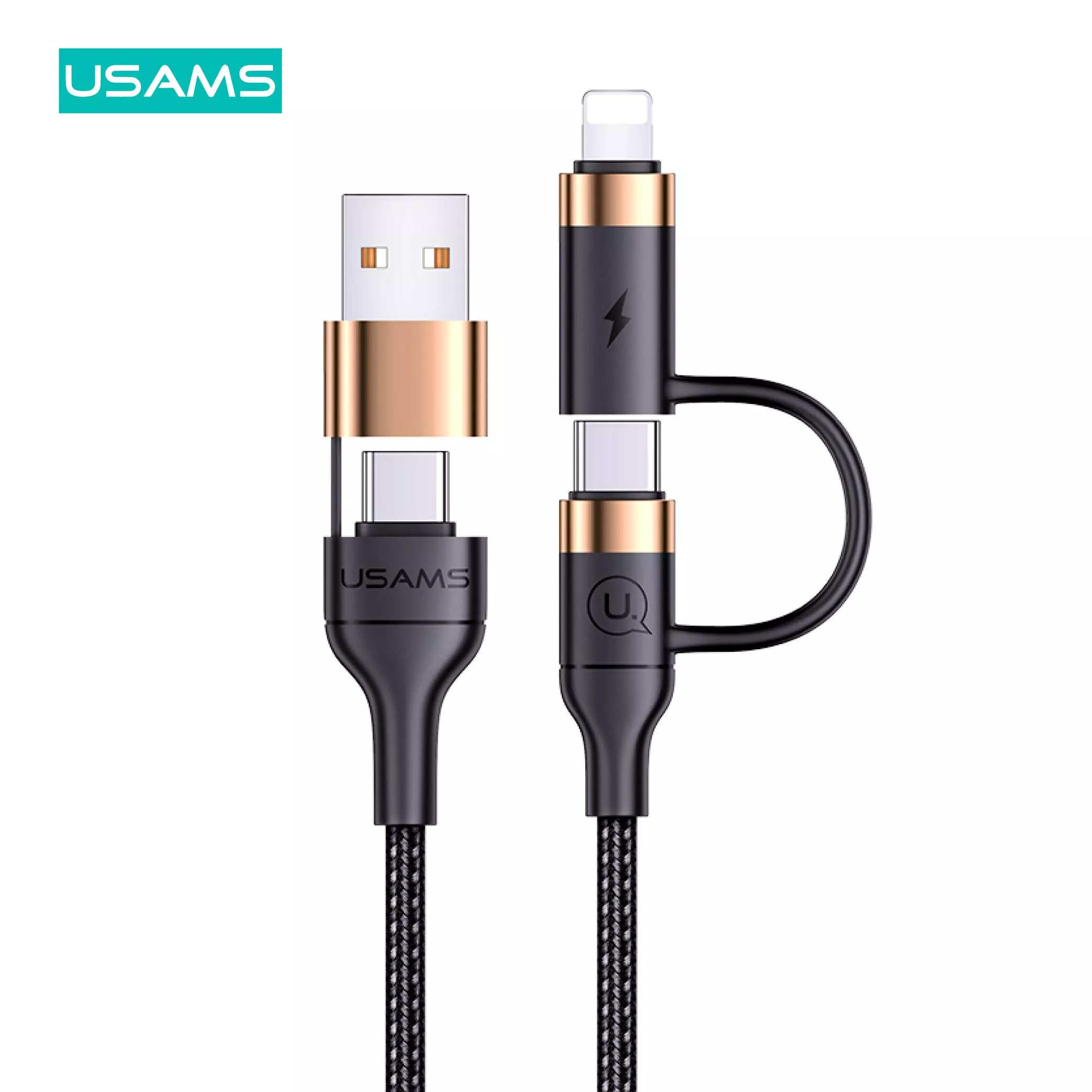 USAMS  USB轉Type-C To C 轉 L  PD快充線 | 傳輸 編織線 充電線 快充線 適用 iPhone