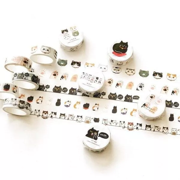 貓咪樣式紙膠帶(6卷)