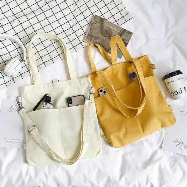 韓版多用途單肩帆布包