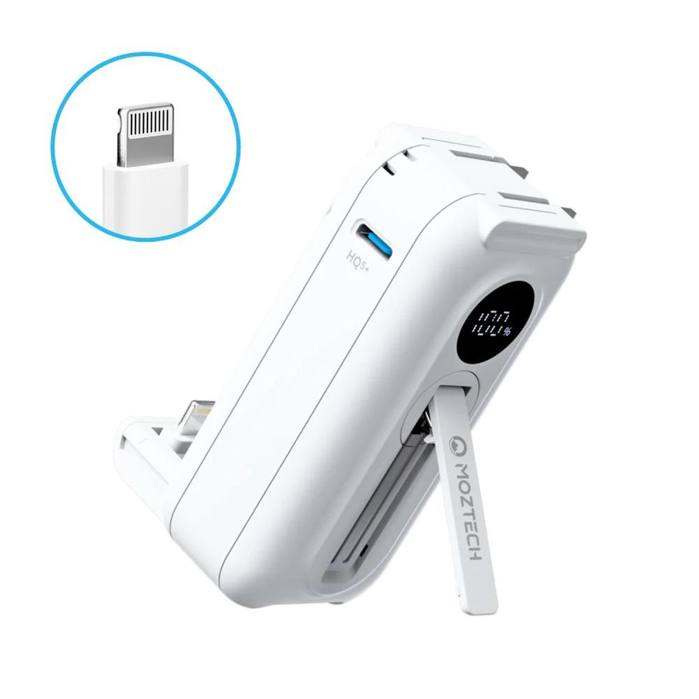MOZTECH 太空艙 輕巧多功能口袋行動電源 適用 Lightning 接口 / iPhone 14 / 13 / 12 / 11 以內型號
