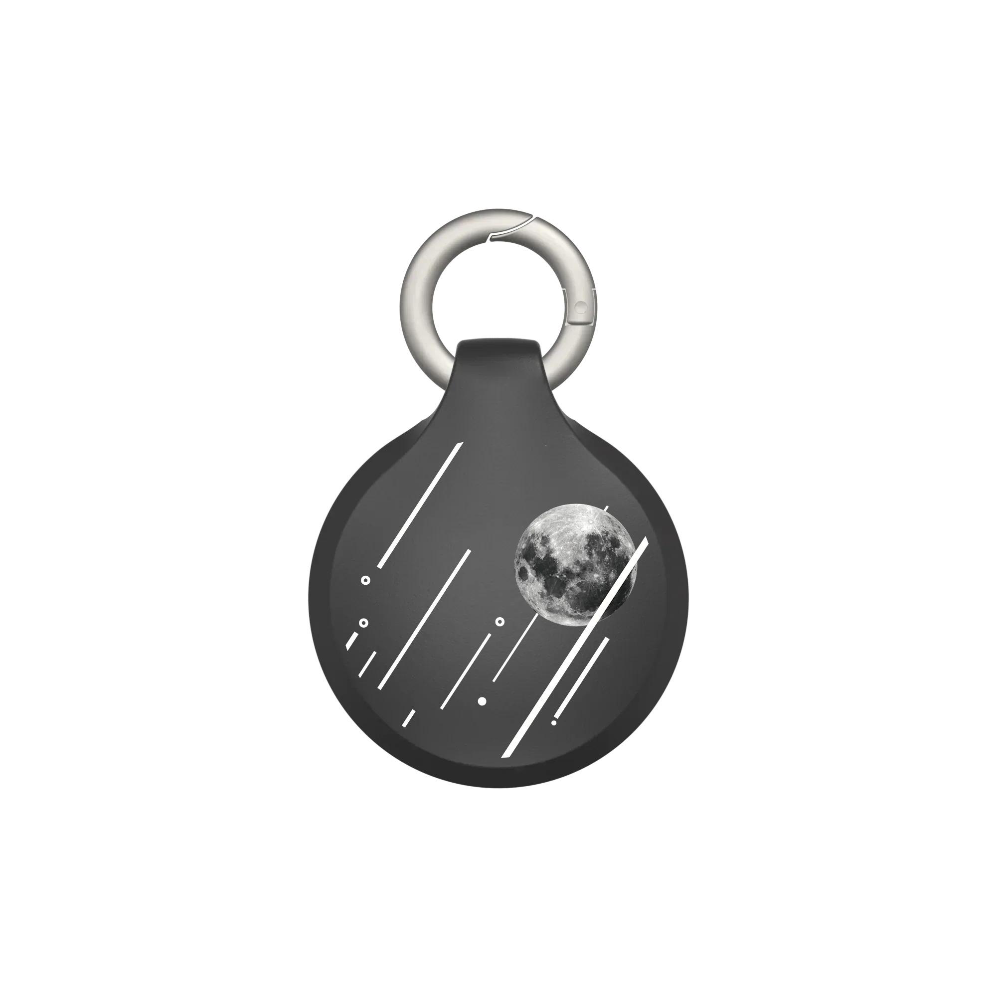 犀牛盾 Apple AirTag 保護殼 防丟保護套 附兩組掛環 【獨家設計款】 - 黑色 - 星雨夜空