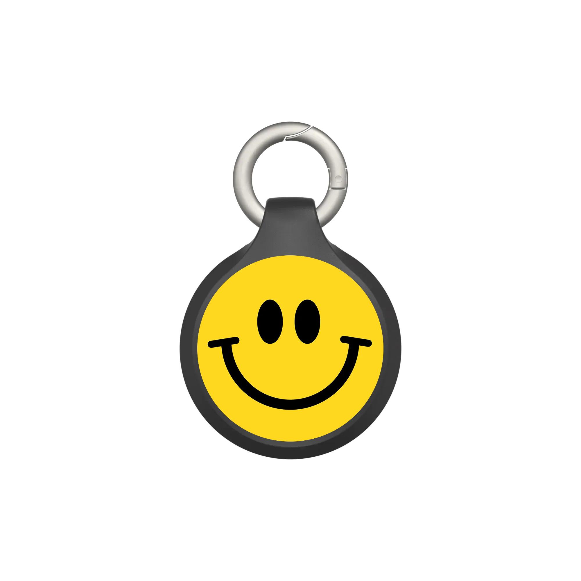 犀牛盾 Apple AirTag 保護殼 防丟保護套 附兩組掛環 【獨家設計款】 - 黑色 - Smile