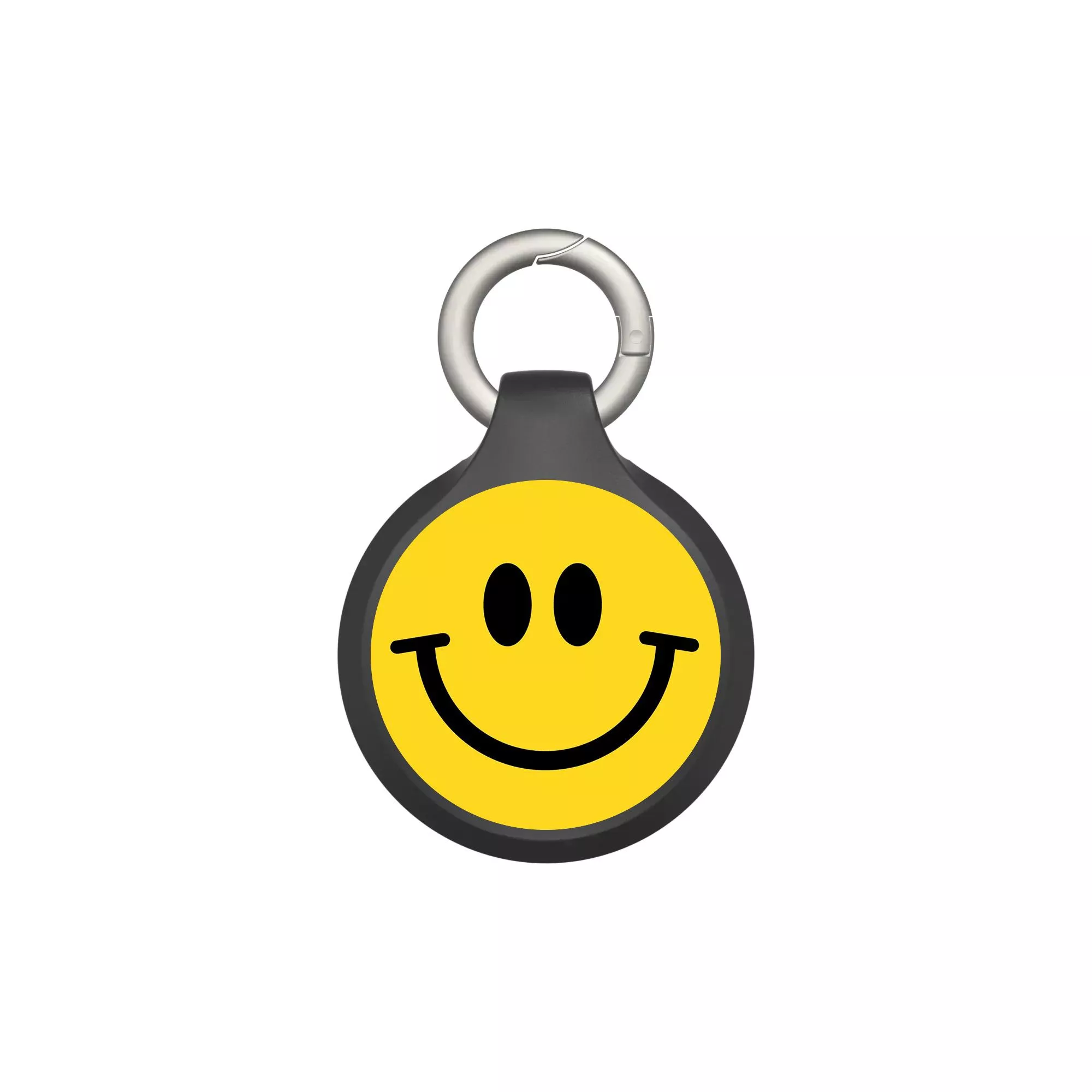 犀牛盾 Apple AirTag 保護殼 防丟保護套 附兩組掛環 【獨家設計款】 - 黑色 - Smile