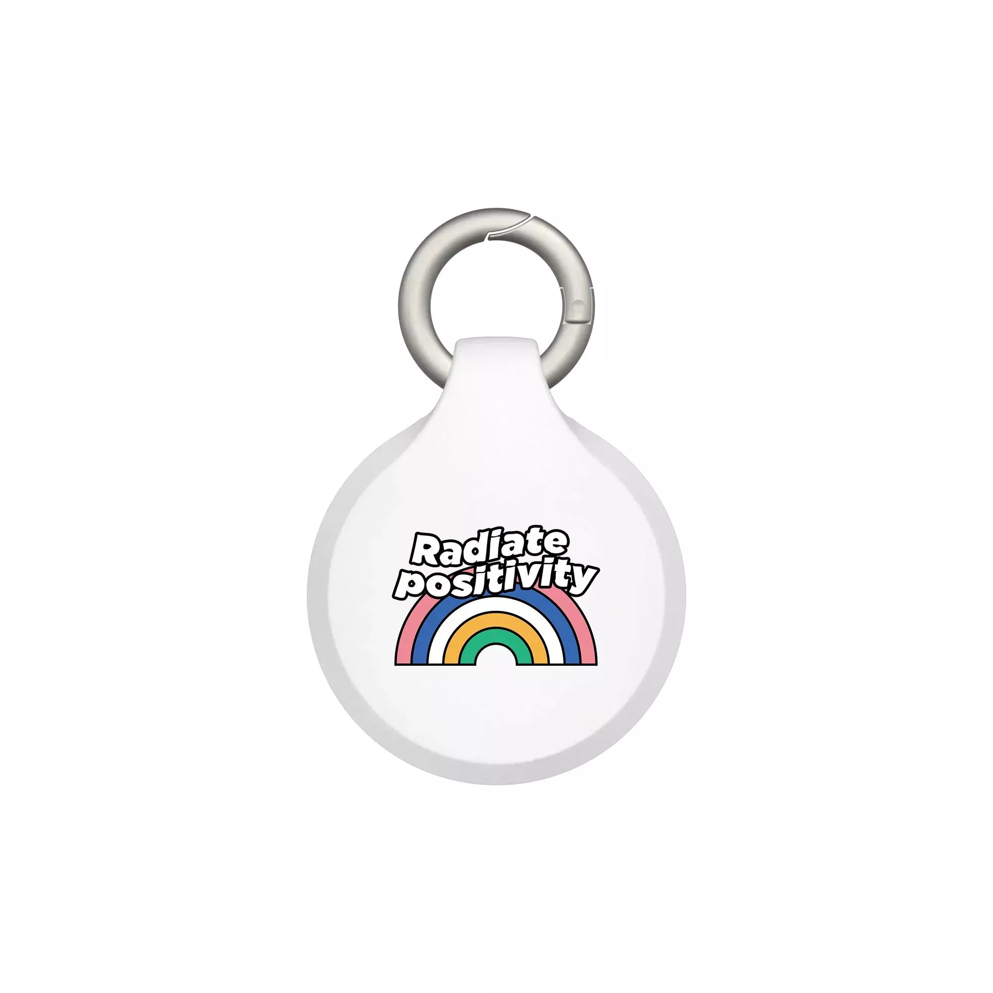 犀牛盾 Apple AirTag 保護殼 防丟保護套 附兩組掛環 【獨家設計款】 - 白色 - Rainbow 2